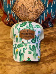 Ladies Cactus Criss Cross Hat with Truth Badge Patch