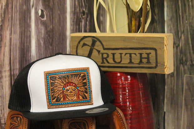Truth Leather Badge Caps
