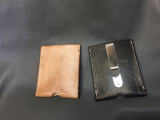 Leather Card Case - full custom with Money clip / Front pocket