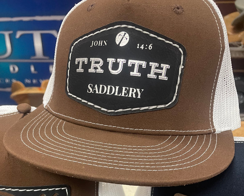 Brown/White Cap with Truth Badge Patch – Truth Brands
