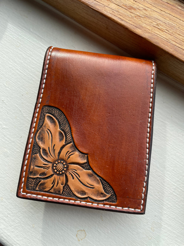 Women's leather wallet brown, handmade leather wallet